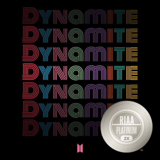 방탄소년단 'Dynamite' 美 레코드산업협회 '더블 플래티넘 싱글' 인증