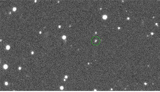 지난 6일 아포피스가 지구에 근접했을 때 천문연이 찍은 모습.