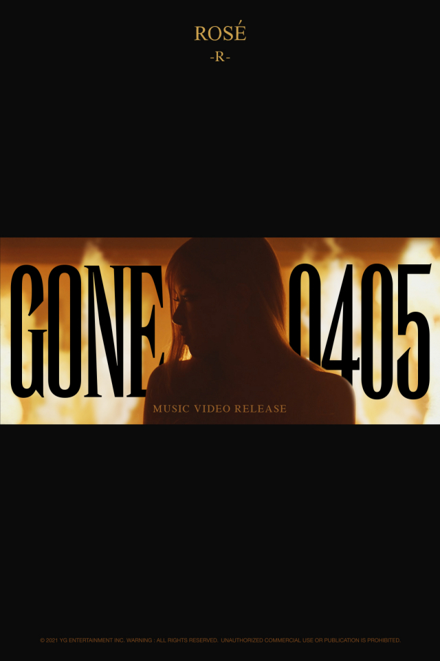 블랙핑크 로제 'GONE' MV 포스터 / 사진=YG엔터테인먼트 제공