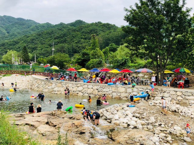 포천백운계곡 전경.