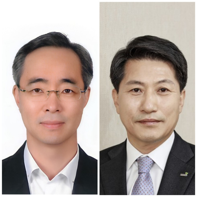 이석기(왼쪽)·박봉권 교보증권 대표이사