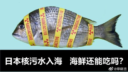 중국의 한 누리꾼이 일본 원전 발전소 오염수 방류와 관련해 해산물 소비에 대한 우려를 담은 포스터를 게재했다./출처=웨이보
