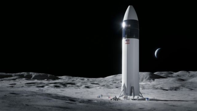 스페이스X의 달 착륙선 상상도./NASA 홈페이지 캡처