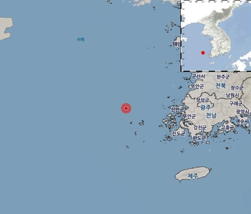 [속보] 전남 신안 흑산도 북서쪽서 규모 3.7 지진 발생