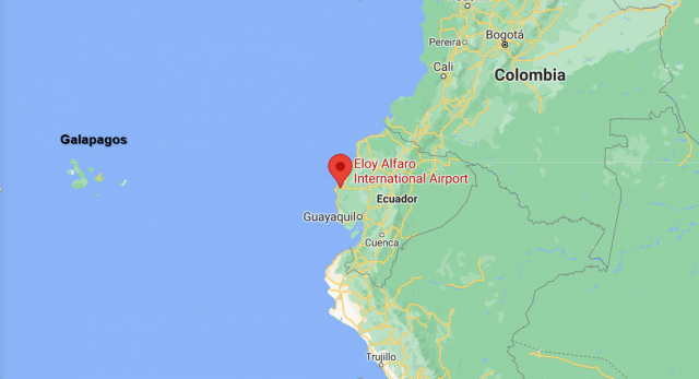 에콰도르 만타공항 위치/구글지도