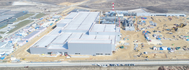 SKIET가 폴란드에 건설중인 리튬이온 배터리 분리막 공장 /사진제공=SKIET