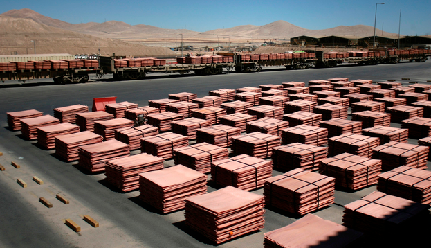 세계 최대 구리 광산이 있는 칠레의 라 에스콘디다의 공장에서 제련된 구리 판넬. /로이터연합뉴스