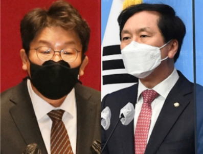 권성동(오른쪽) 의원과 김기현 의원./연합뉴스