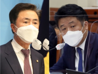 김태흠(오른쪽) 의원과 유의동 의원./연합뉴스