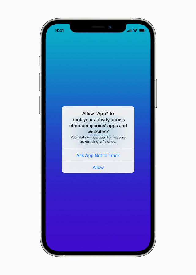 애플의 앱 추적 투명성 기능 안내 /사진 제공=애플