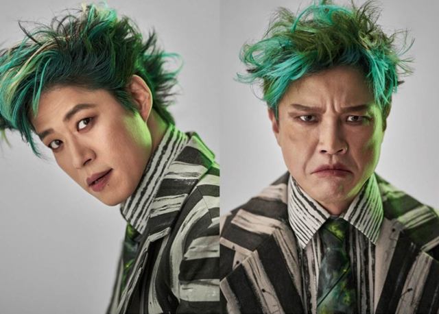 뮤지컬 ‘비틀쥬스’에서 타이틀 롤을 맡은 유준상(왼쪽)과 정성화/사진=CJENM