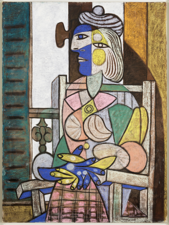 파블로 피카소 ‘창문 앞에 앉아있는 여인’ 1937년작 유화 /사진제공=비채아트뮤지엄 ⓒ 2021 - Succession Pablo Picasso - SACK (Korea)