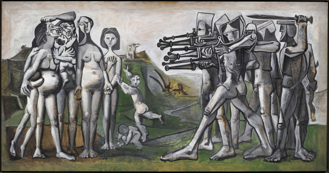 파블로 피카소가 1951년 한국전쟁을 모티브로 그린 '한국에서의 학살' /사진제공=비채아트뮤지엄 ⓒ 2021 - Succession Pablo Picasso - SACK (Korea)