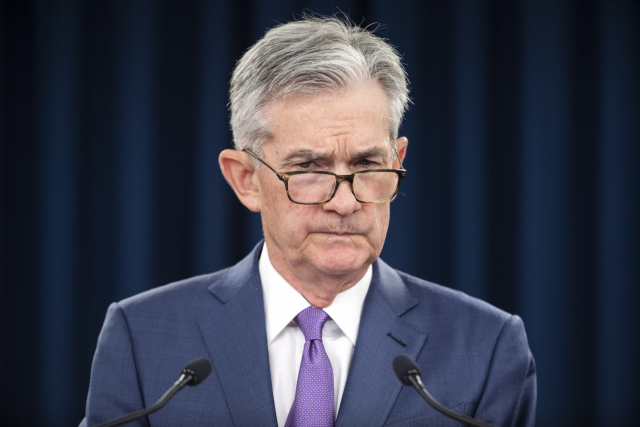 제롬 파월 연준 의장. 연준이 4월 FOMC 의사록에서 처음으로 테이퍼링에 대한 언급을 하면서 긴축에 대한 신호를 줬다. /로이터연합뉴스
