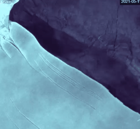 [영상]'제주도 2배' 역대 최대 크기 빙산, 남극 빙붕서 떨어져나왔다