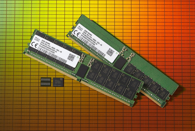SK하이닉스가 세계 최초로 출시한 2세대 10나노급 DDR5 D램. /사진제공=SK하이닉스