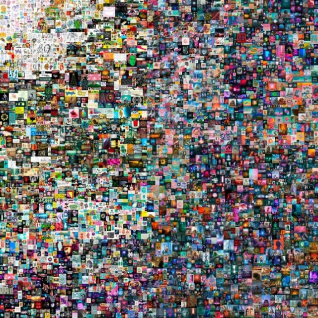 지난 3월 뉴욕 크리스티 경매에서 낙찰된 디지털 아티스트 비플의 ‘매일: 첫 5,000일’. /사진 제공=크리스티