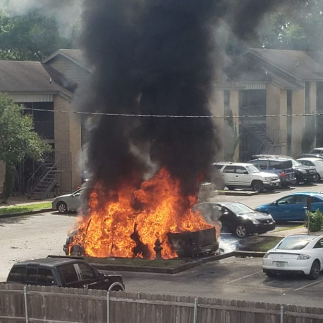 화재로 전소된 사고 차량의 모습. /출처=오스틴 아메리칸 스테이츠맨