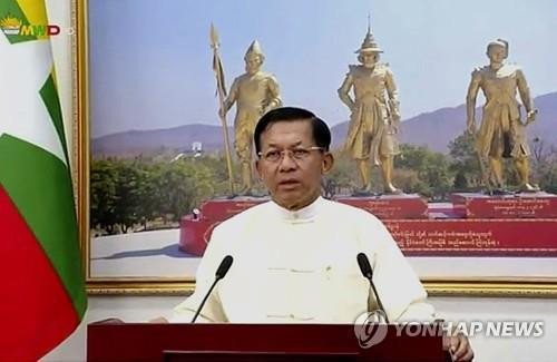 미얀마 쿠데타를 주도한 아웅 흘라잉 미얀마군 최고사령관. /연합뉴스