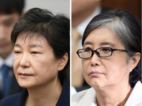 박근혜(왼쪽) 전 대통령과 최서원(개명 전 최순실)씨. /연합뉴스