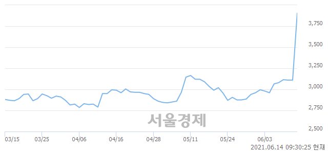 <유>무림페이퍼, 전일 대비 29.90% 상승.. 일일회전율은 17.03% 기록