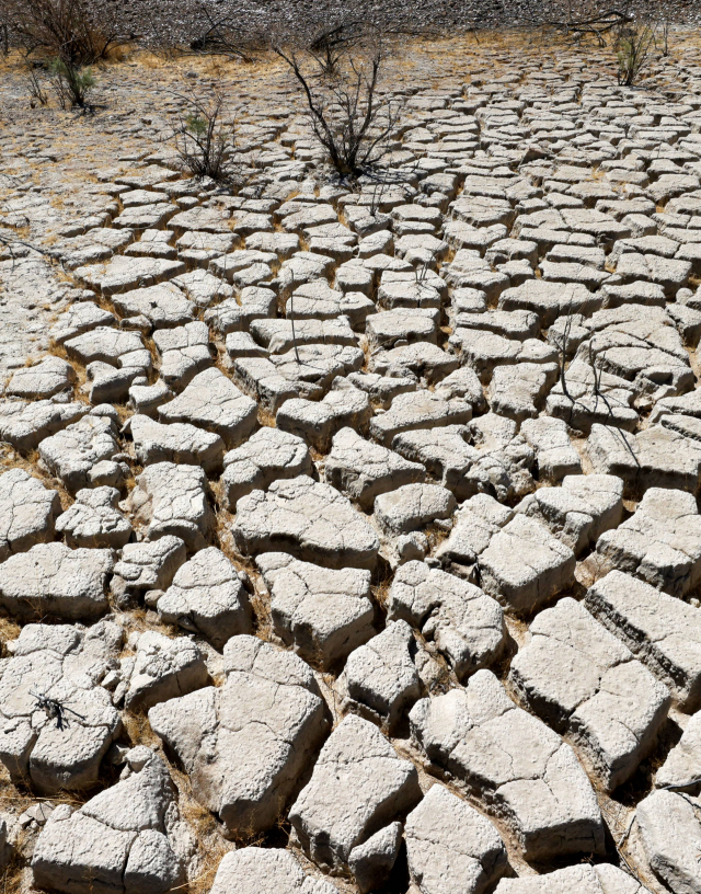 가뭄으로 메말라버린 미국 네바다주 미드호. /AFP연합뉴스