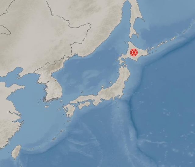 일본 홋카이도 삿포로 동북동쪽서 규모 5.4 지진 발생