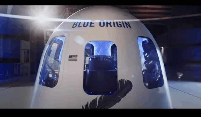 제프 베이조스 아마존 최고경영자(CEO)가 설립한 우주탐사 업체 블루오리진의 첫 우주 관광 로켓 ‘뉴셰퍼드’의 모습./출처=블루오리진 유튜브