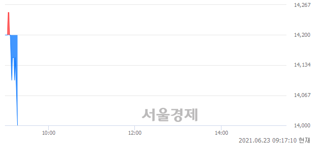 <코>엘비루셈, 장중 신저가 기록.. 14,100→14,050(▼50)