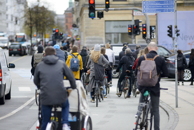 자전거를 이용해 출퇴근하는 덴마크인들 /사진제공=Super Cykelstier