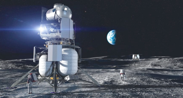 아르테미스 프로젝트에 따라 게이트웨이를 통해 달에 착륙하는 모습 상상도. /사진 제공=NASA