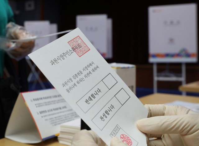 김종천 과천시장 주민소환투표 무산…투표함도 못열었다(종합)