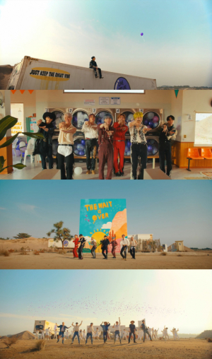 9일 발매된 그룹 방탄소년단(BTS)의 ‘퍼미션 투 댄스’ 뮤직비디오의 한 장면. /사진 제공=빅히트 뮤직