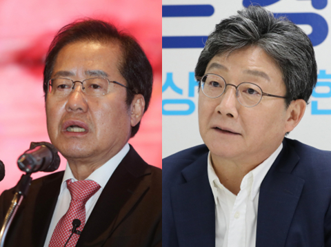 홍준표(왼쪽) 의원과 유승민 전 의원./연합뉴스