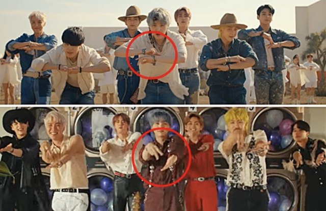 방탄소년단(BTS)의 신곡 ‘퍼미션 투 댄스(Permission to Dance)' 안무에 포함된 국제 수화 안무. /'퍼미션 투 댄스' 뮤직비디오 캡처