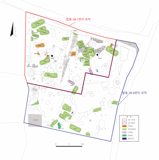 경주 탑동 유구 배치도./자료제공=문화재청