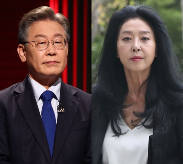 이재명 경기지사(왼쪽)와 배우 김부선. /연합뉴스