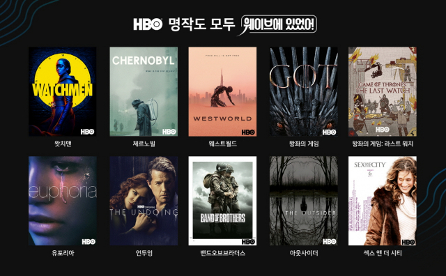 웨이브에서 공개되는 HBO의 작품 라인업 /사진 제공=웨이브