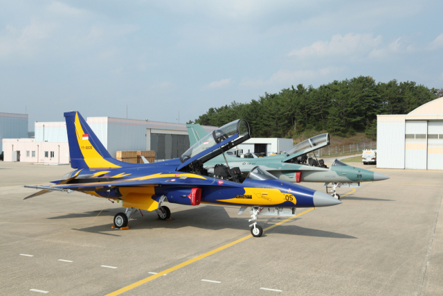 지난 2013년 9월10일 페리비행에 나선 T-50i 모습./사진 제공=KAI