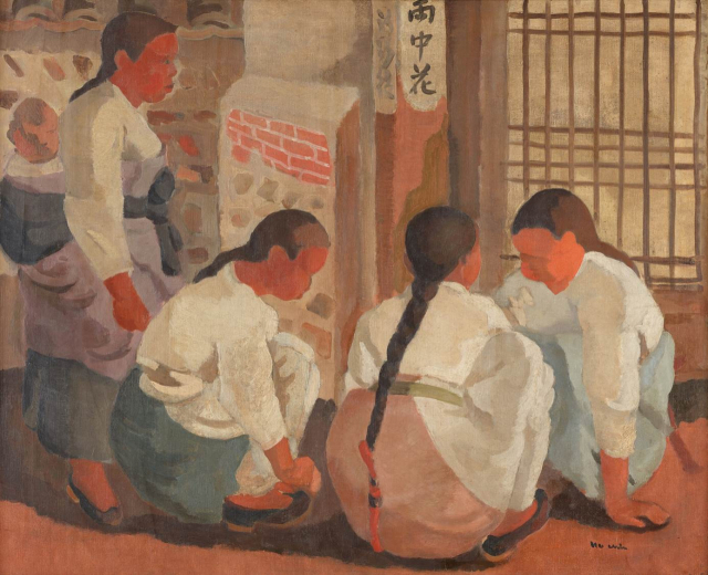 장욱진 ‘공기놀이’(1938)/사진=국립현대미술관