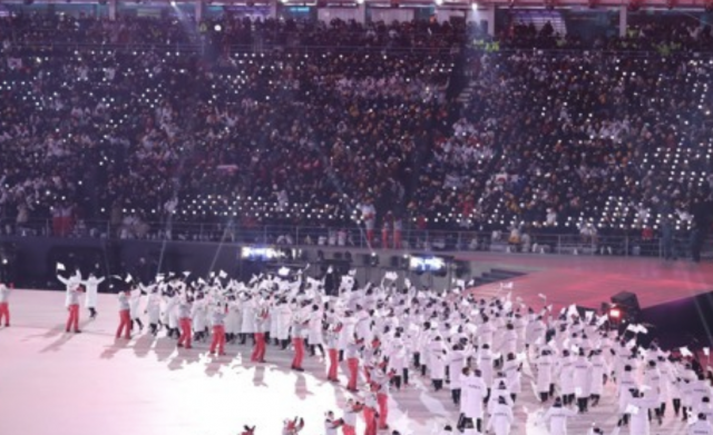 2018년 평창 동계올림픽 개회식 모습. /연합뉴스