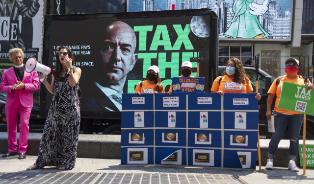 [사진] 뉴욕서 '부자 증세' 시위