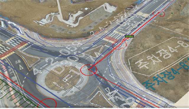 LH드론웍스 플랫폼에서 드론으로 촬영한 현장 사진을 설계도면과 중첩해 분석할 수 있다./사진제공=LH