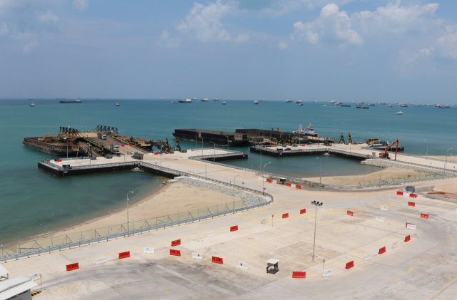 WSH SHARP 어워드를 수상한 태콩섬 매립공사 2단계 전경 사진. /사진제공=현대건설