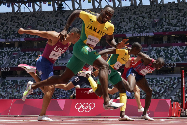 [사진] 자메이카, 올림픽 허들 110m 2연패