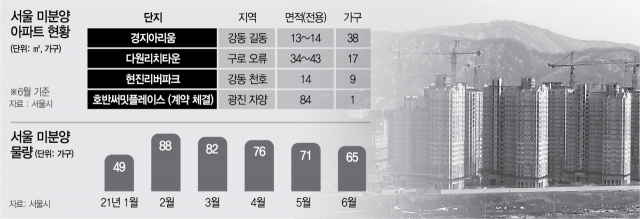 '불장' 서울도 '외곽·초소형' 외면…미분양 65가구 교훈