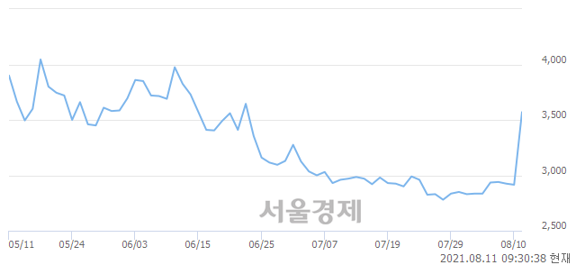 <코>삼일, 전일 대비 14.75% 상승.. 일일회전율은 33.92% 기록