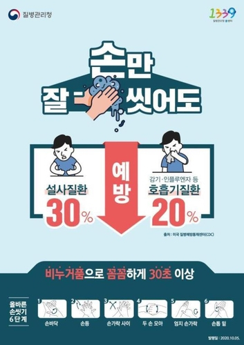 올바른 손 씻기 홍보자료. /질병관리청 제공