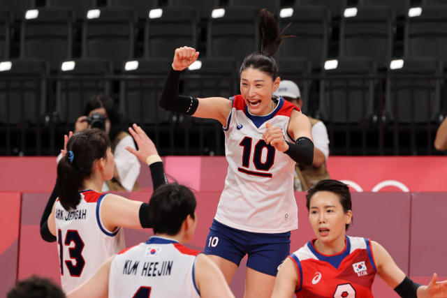 지난 8일 도쿄 올림픽 동메달 결정전에서 환호하는 김연경. /서울경제DB