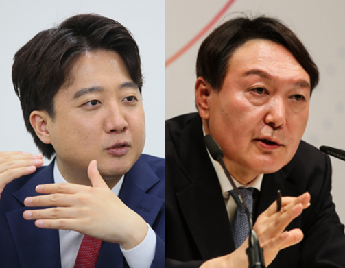 이준석(왼쪽) 국민의힘 대표와 윤석열 대선 예비후보/서울경제DB